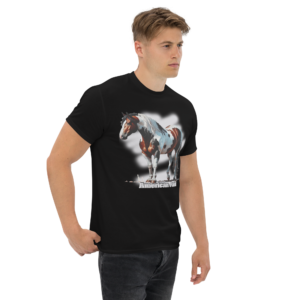 american paint horse art western cowboy ranch wall decor style unisex classic tee