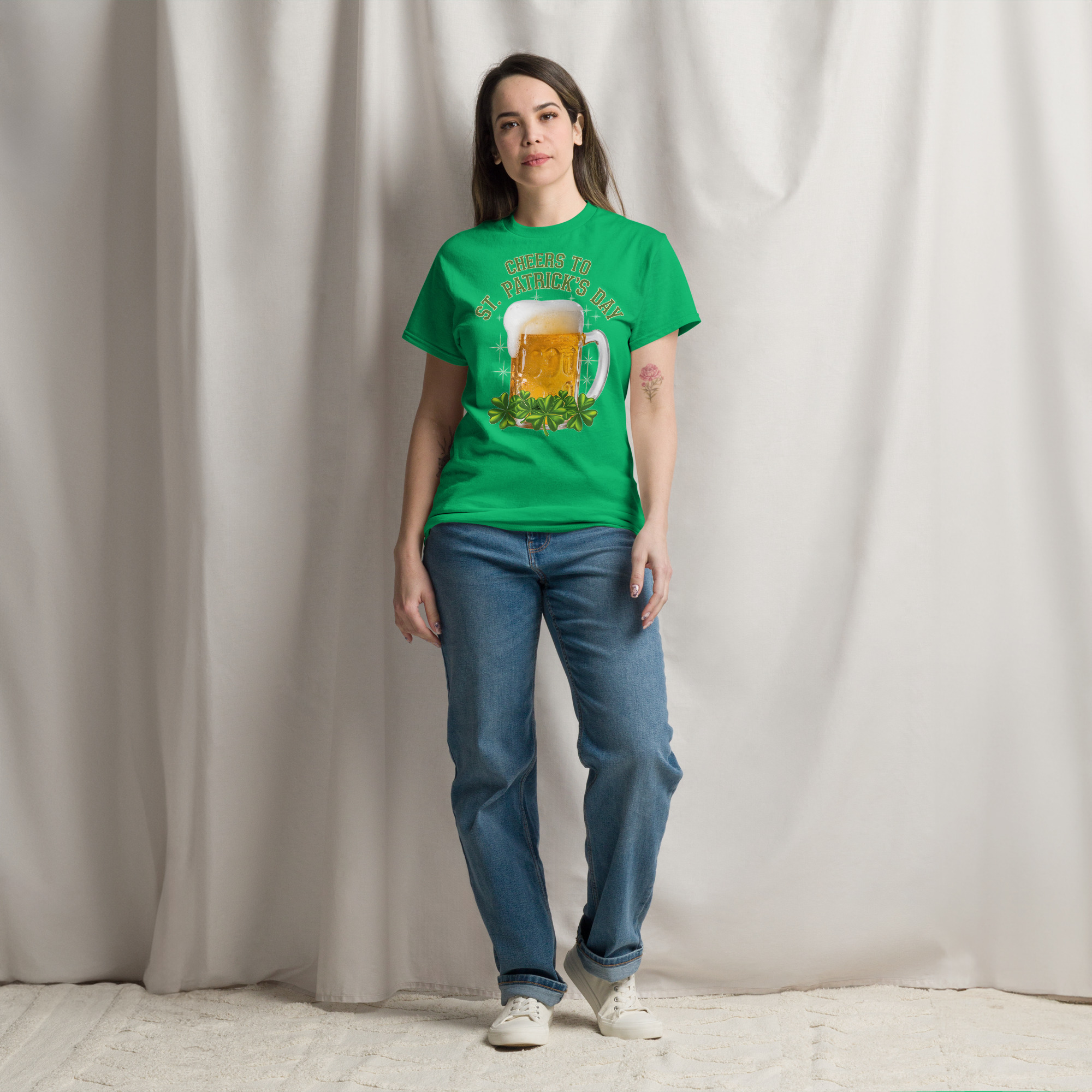 cheers to st. patrick’s day beer mug shamrock graphic t shirt unisex classic tee cheers to st. patrick’s day beer mug shamrock graphic t shirt unisex classic tee