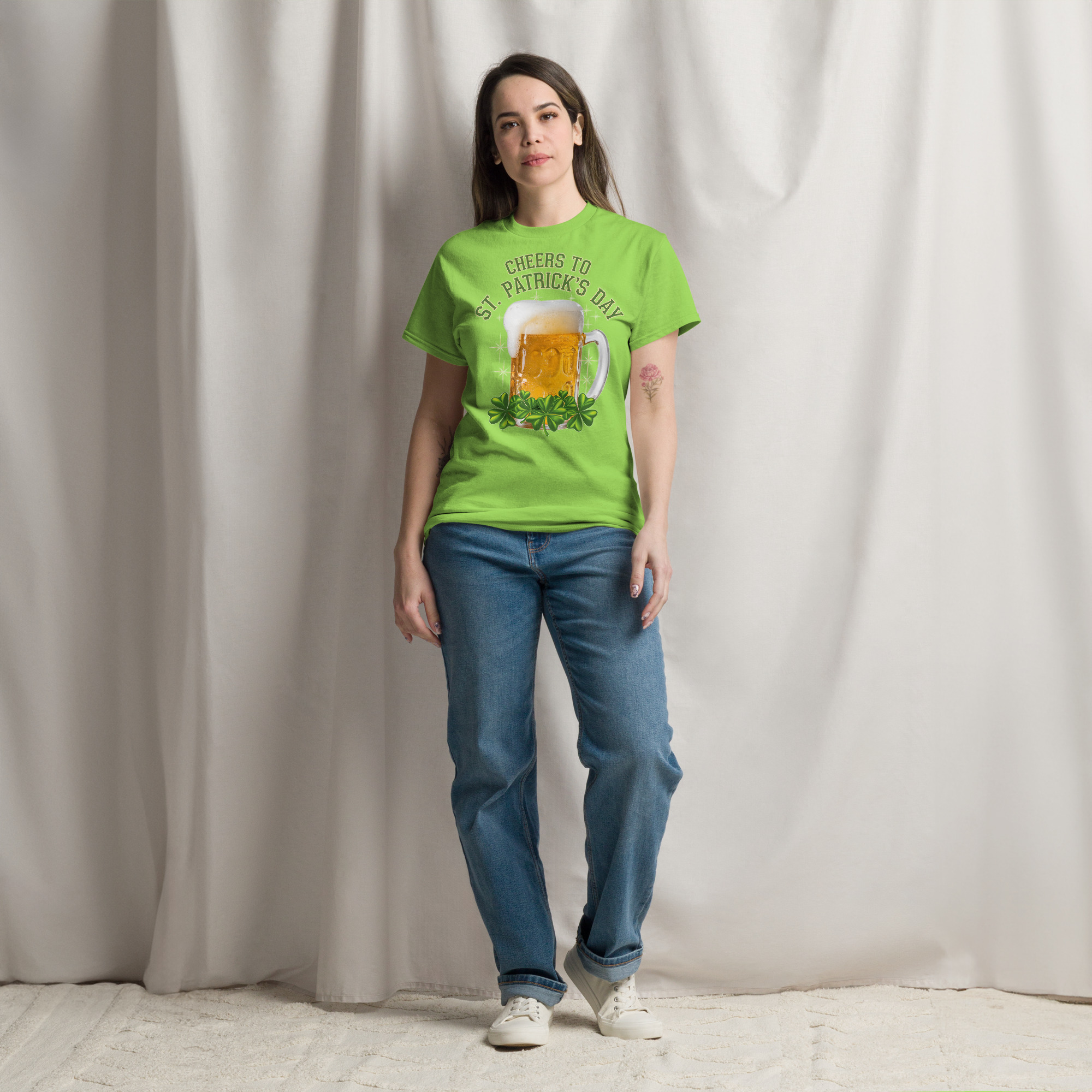 cheers to st. patrick’s day beer mug shamrock graphic t shirt unisex classic tee cheers to st. patrick’s day beer mug shamrock graphic t shirt unisex classic tee