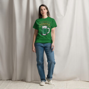 cheers st. patrick’s day green beer shamrock graphic t shirt unisex classic tee