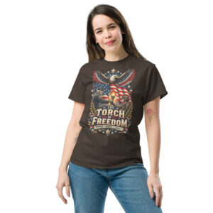 unisex classic tee dark chocolate front 6a958af302413.jpg