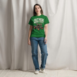 unisex classic tee turf green front 6a8b94441375d.jpg
