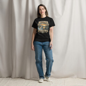 Fishing Retirement T-Shirt with retired fisherman and largemouth bass